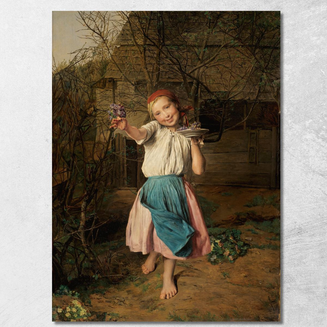 La Ragazza Delle Violette Ferdinand Georg Waldmüller fgw27 quadro stampato su tela La Ragazza Delle Violette Ferdinand Georg Waldmüller fgw27 quadro stampato su tela