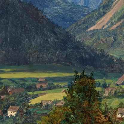 Il Dachstein Dal Sophien-Doppelblick Presso Ischl Ferdinand Georg Waldmüller fgw30 quadro stampato su tela