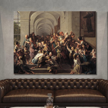La Zuppa Del Convento Ferdinand Georg Waldmüller fgw38 quadro stampato su tela