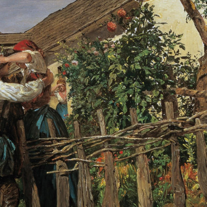 I Vicini Ferdinand Georg Waldmüller fgw40 quadro stampato su tela