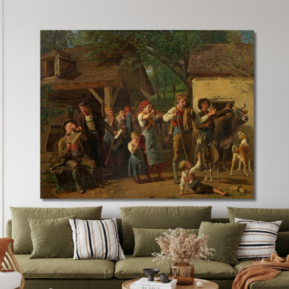 Il Pignoramento Ferdinand Georg Waldmüller fgw41 quadro stampato su tela