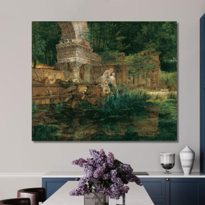 La Rovina Romana A Schönbrunn Ferdinand Georg Waldmüller fgw45 quadro stampato su tela