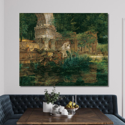 La Rovina Romana A Schönbrunn Ferdinand Georg Waldmüller fgw45 quadro stampato su tela