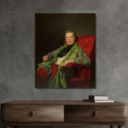 Emanuel Ritter Von Neuwall (1813-1879) Ferdinand Georg Waldmüller fgw53 quadro stampato su tela