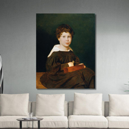 Heinrich Werner (1830-1861) Figlio Della Coppia Johann E Magdalena Werner Ferdinand Georg Waldmüller fgw65 quadro stampato su t