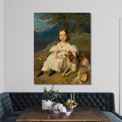 Julia Contessa Apraxin Ferdinand Georg Waldmüller fgw71 quadro stampato su tela