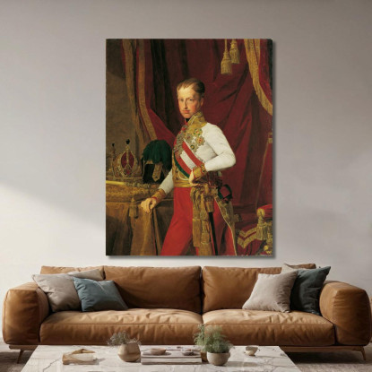 Imperatore Ferdinando I D'Austria Ferdinand Georg Waldmüller fgw74 quadro stampato su tela