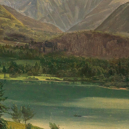 Lago Wolfgangsee Con Il Massiccio Del Dachstein Ferdinand Georg Waldmüller fgw78 quadro stampato su tela