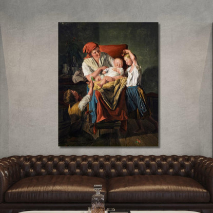 Fortuna Materna Ferdinand Georg Waldmüller fgw81 quadro stampato su tela