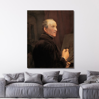 Autoritratto Davanti Al Cavalletto Ferdinand Georg Waldmüller fgw100 quadro stampato su tela