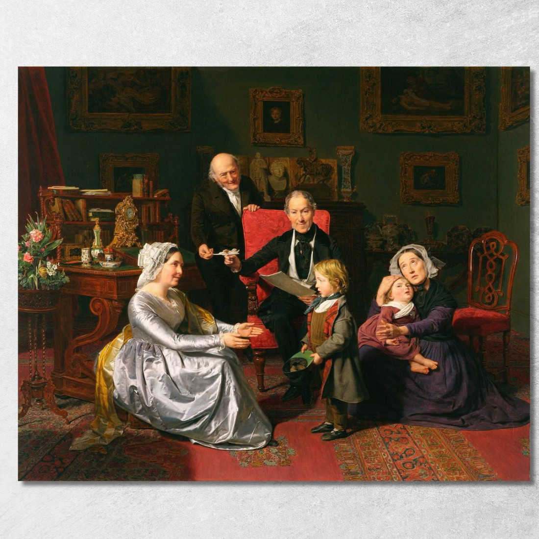 L'Adozione Ferdinand Georg Waldmüller fgw108 quadro stampato su tela L'Adozione Ferdinand Georg Waldmüller fgw108 quadro stampato su tela