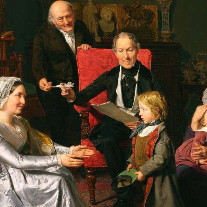L'Adozione Ferdinand Georg Waldmüller fgw108 quadro stampato su tela