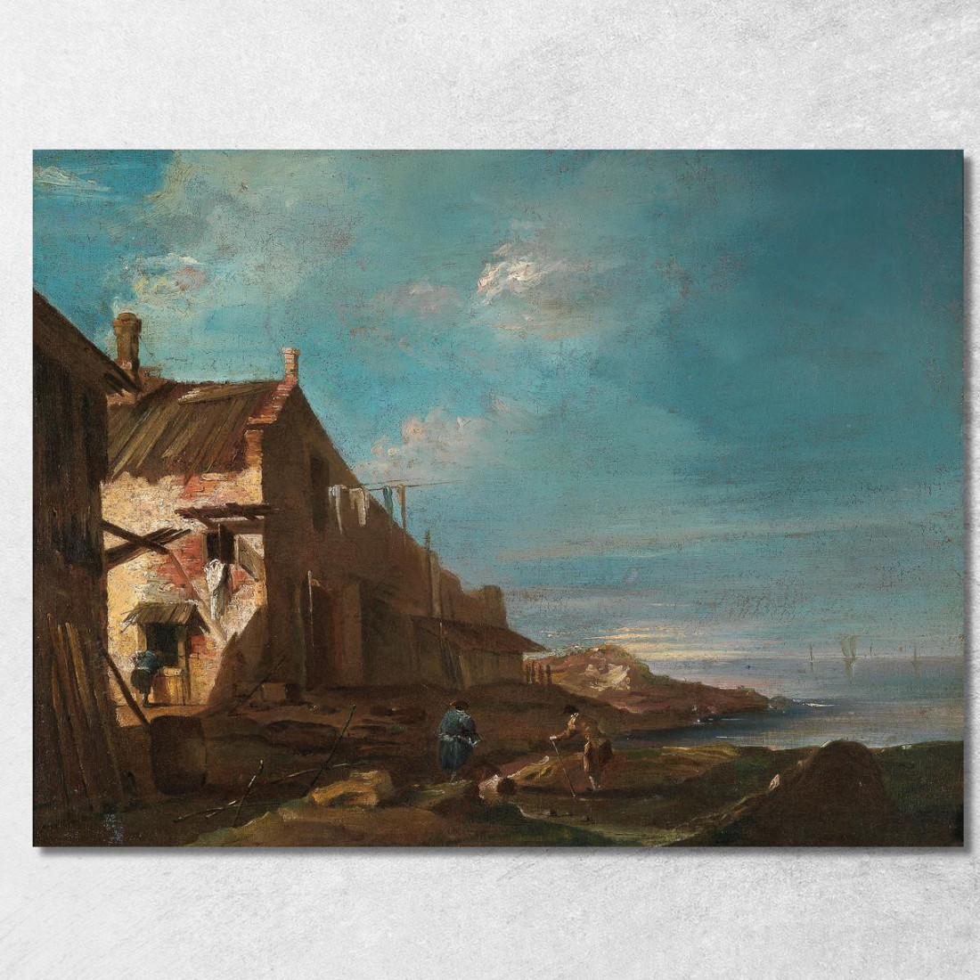 Un Capriccio Architettonico Costiero Francesco Guardi fgr3 quadro stampato su tela Un Capriccio Architettonico Costiero Francesco Guardi fgr3 quadro stampato su tela