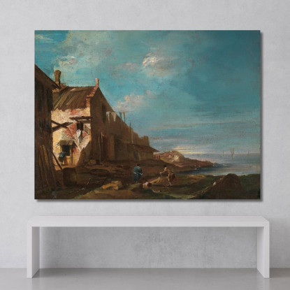 Un Capriccio Architettonico Costiero Francesco Guardi fgr3 quadro stampato su tela