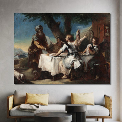 Abramo Accoglie I Tre Angeli Francesco Guardi fgr5 quadro stampato su tela