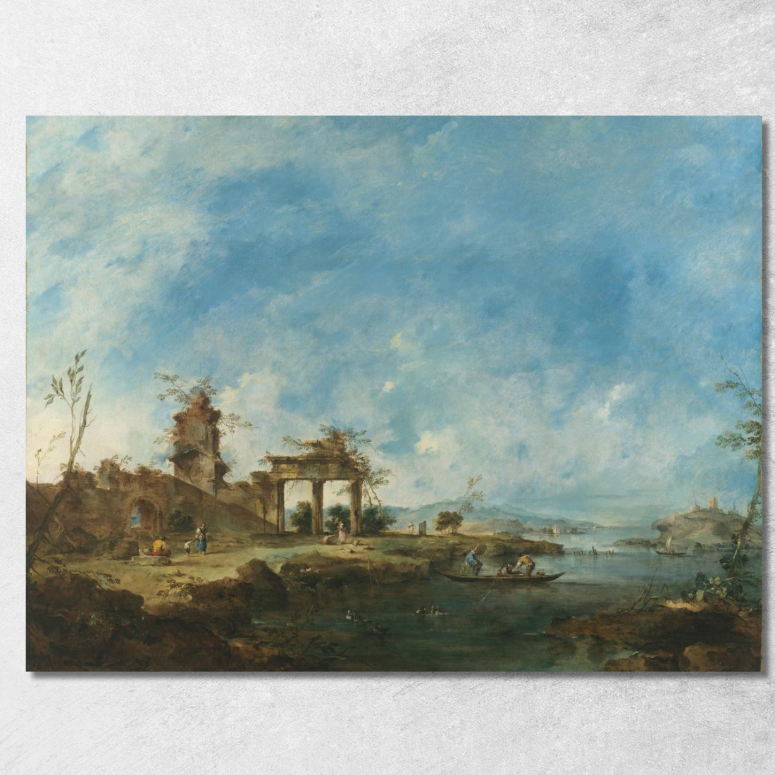 Paesaggio Fantastico 3 Francesco Guardi fgr13 quadro stampato su tela Paesaggio Fantastico 3 Francesco Guardi fgr13 quadro stampato su tela