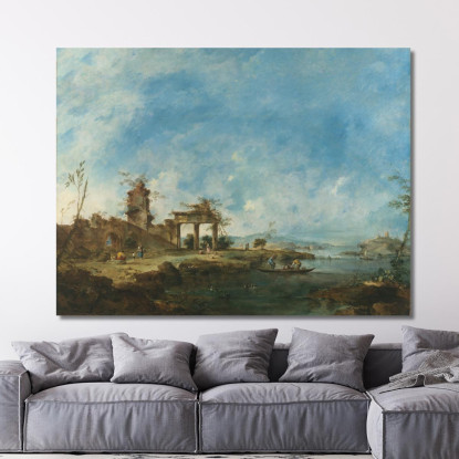 Paesaggio Fantastico 3 Francesco Guardi fgr13 quadro stampato su tela