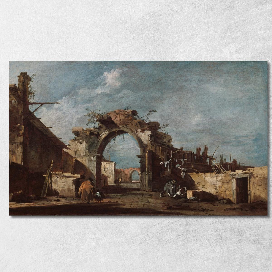 Arco In Rovina Francesco Guardi fgr19 quadro stampato su tela Arco In Rovina Francesco Guardi fgr19 quadro stampato su tela
