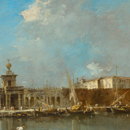 Santa Maria Della Salute E La Dogana Venezia Francesco Guardi fgr21 quadro stampato su tela