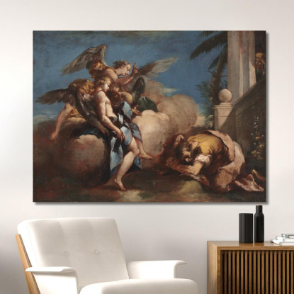 Gli Angeli Appaiono Ad Abramo Francesco Guardi fgr23 quadro stampato su tela