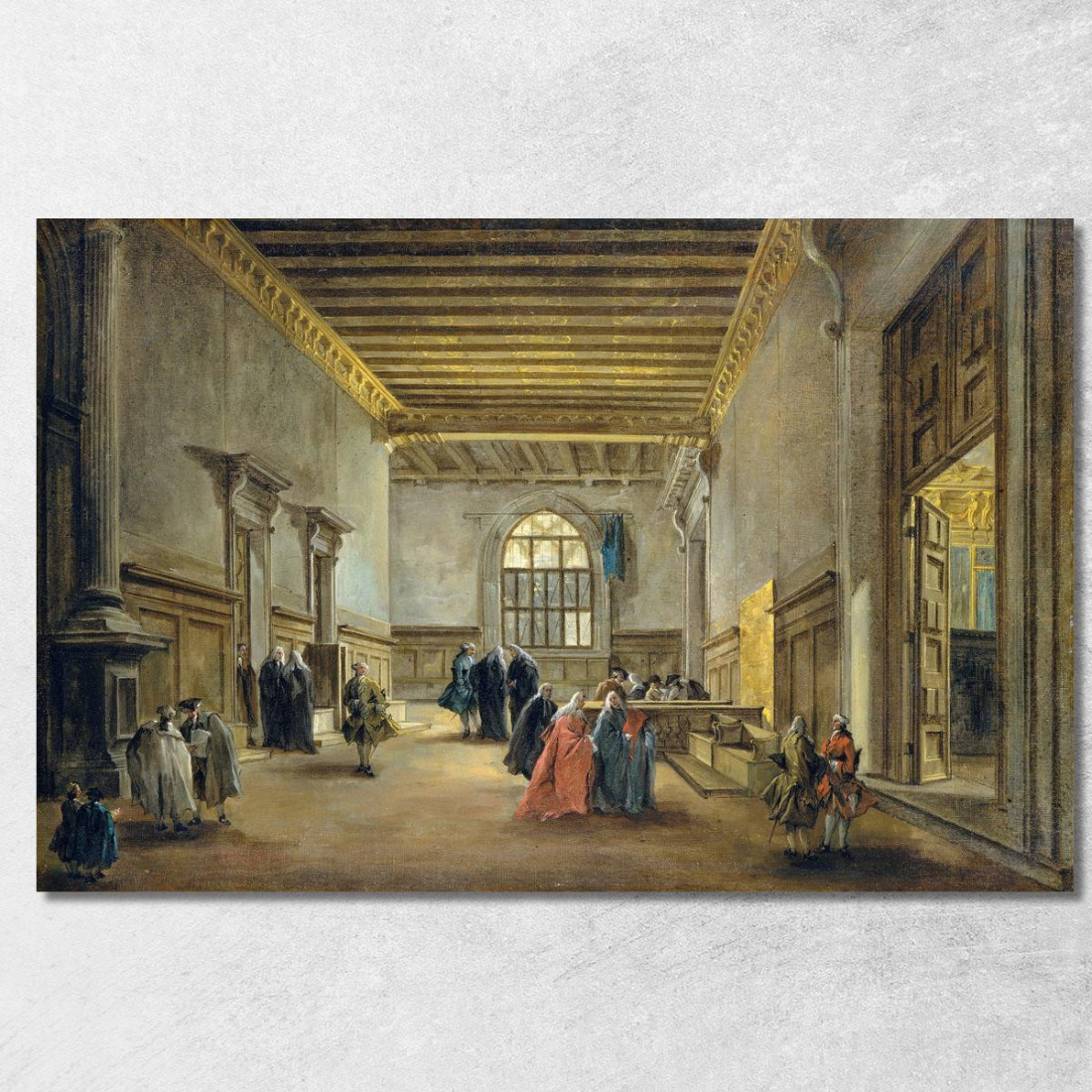 L’Anticamera Della Sala Del Maggior Consiglio Francesco Guardi fgr24 quadro stampato su tela L’Anticamera Della Sala Del Maggior Consiglio Francesco Guardi fgr24 quadro stampato su tela