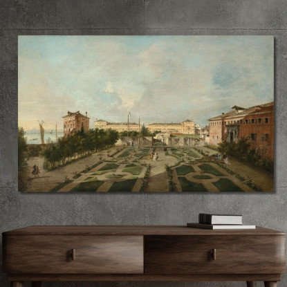 Il Giardino Di Palazzo Contarini Dal Zaffo Francesco Guardi fgr26 quadro stampato su tela