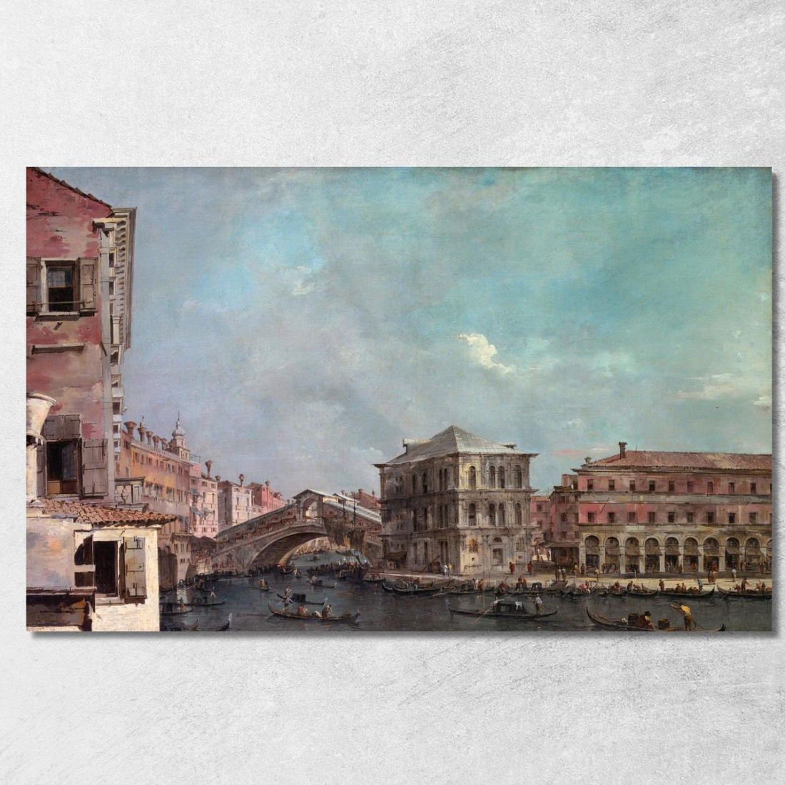 Il Canal Grande Sopra Il Rialto Francesco Guardi fgr27 quadro stampato su tela Il Canal Grande Sopra Il Rialto Francesco Guardi fgr27 quadro stampato su tela