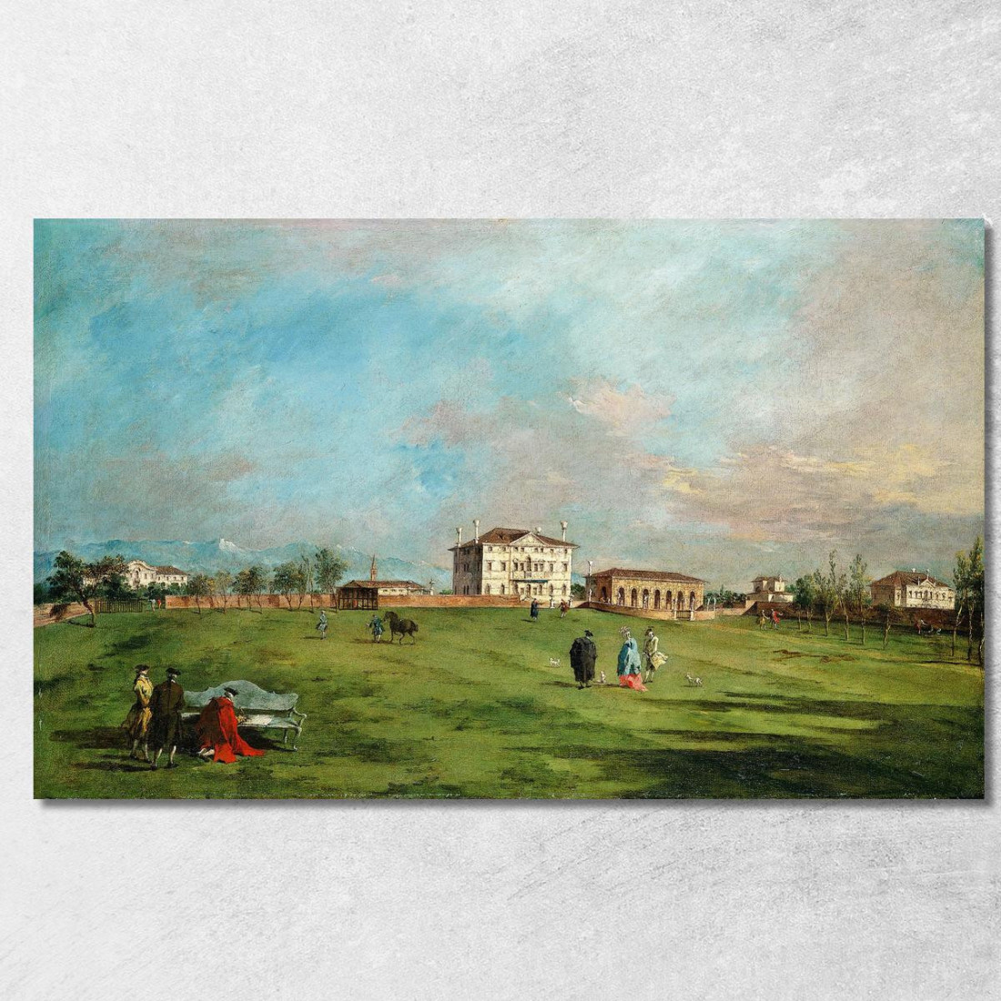 Villa Loredan A Paese Francesco Guardi fgr38 quadro stampato su tela Villa Loredan A Paese Francesco Guardi fgr38 quadro stampato su tela