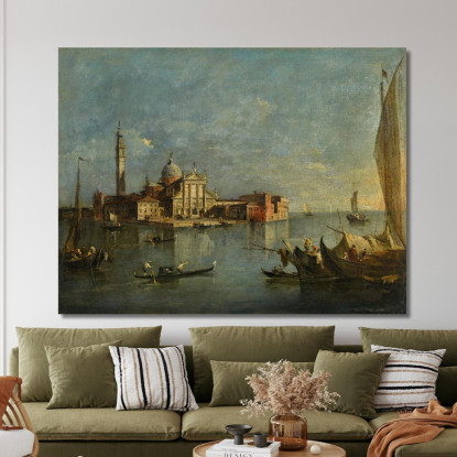 Venezia Veduta Di San Giorgio Maggiore Francesco Guardi fgr41 quadro stampato su tela