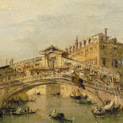 Venezia Il Ponte Di Rialto Francesco Guardi fgr46 quadro stampato su tela