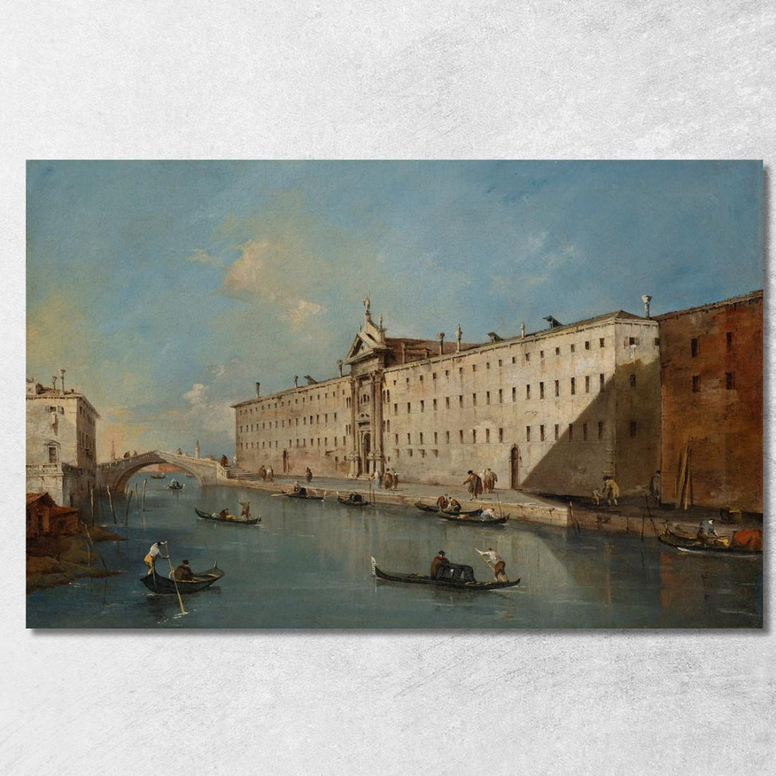 Venezia Il Rio Dei Mendicanti Con La Chiesa Di San Lazzaro Dei Mendicanti Francesco Guardi fgr47 quadro stampato su tela Venezia Il Rio Dei Mendicanti Con La Chiesa Di San Lazzaro Dei Mendicanti Francesco Guardi fgr47 quadro stampato su tela