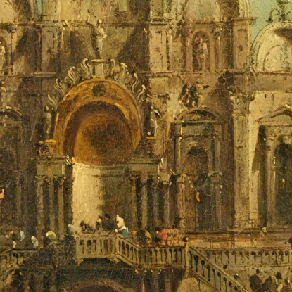 Veduta Di Campo San Zanipolo Con La Loggia Eretta In Occasione Della Benedizione Di Papa Pio Vi Francesco Guardi fgr49 quadro s