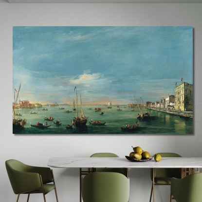 Veduta Del Canale Della Giudecca E Delle Zattere Francesco Guardi fgr50 quadro stampato su tela