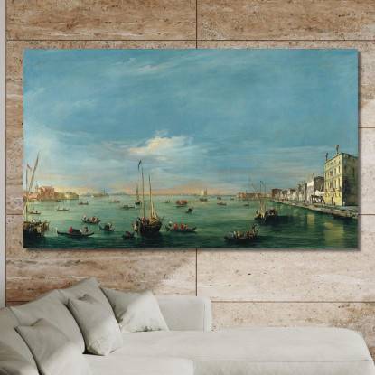 Veduta Del Canale Della Giudecca E Delle Zattere Francesco Guardi fgr50 quadro stampato su tela