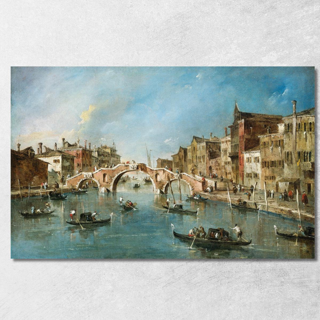 Veduta Del Canale Di Cannaregio Venezia Francesco Guardi fgr51 quadro stampato su tela Veduta Del Canale Di Cannaregio Venezia Francesco Guardi fgr51 quadro stampato su tela