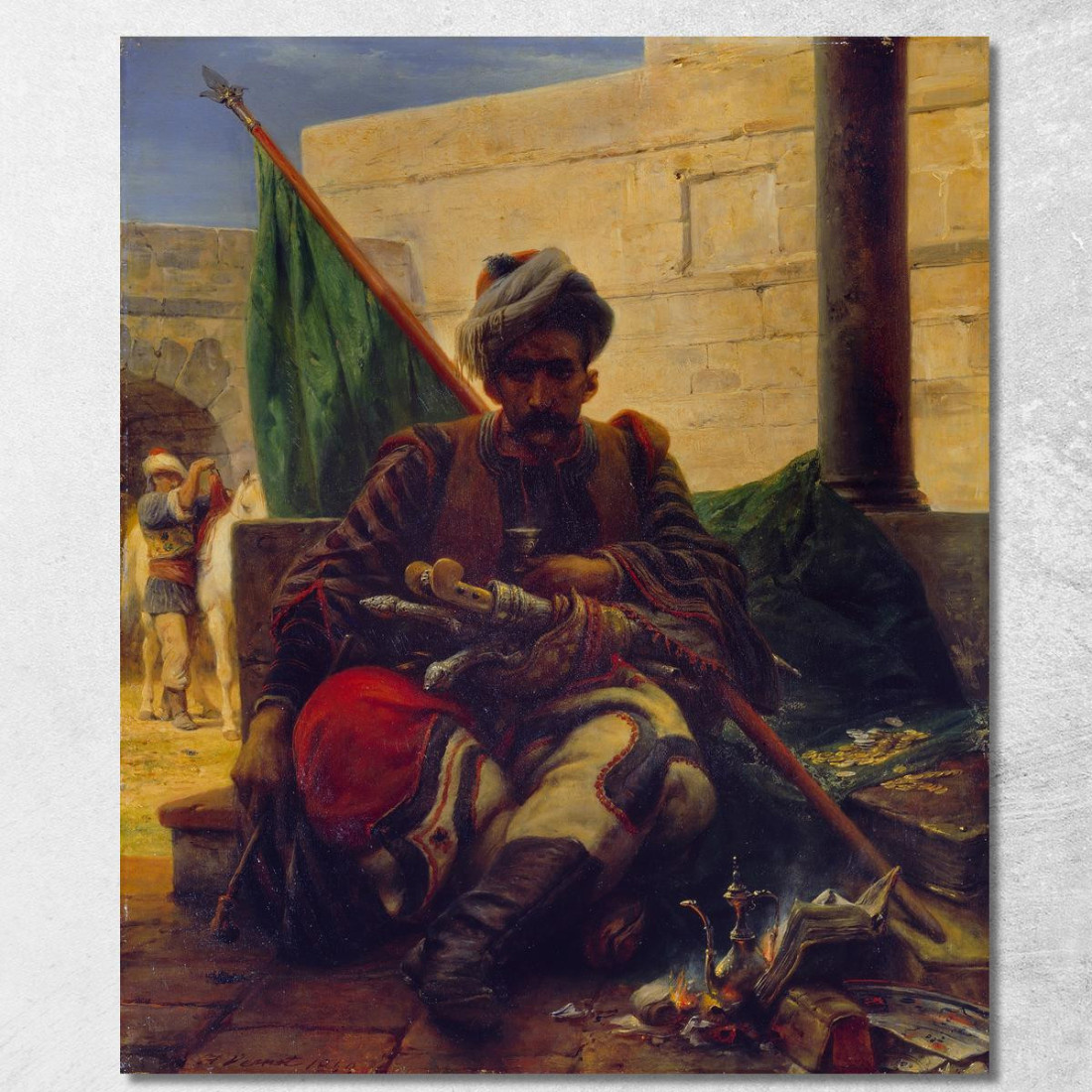 Un Bashi-Bazouk Horace Vernet hvr1 quadro stampato su tela Un Bashi-Bazouk Horace Vernet hvr1 quadro stampato su tela
