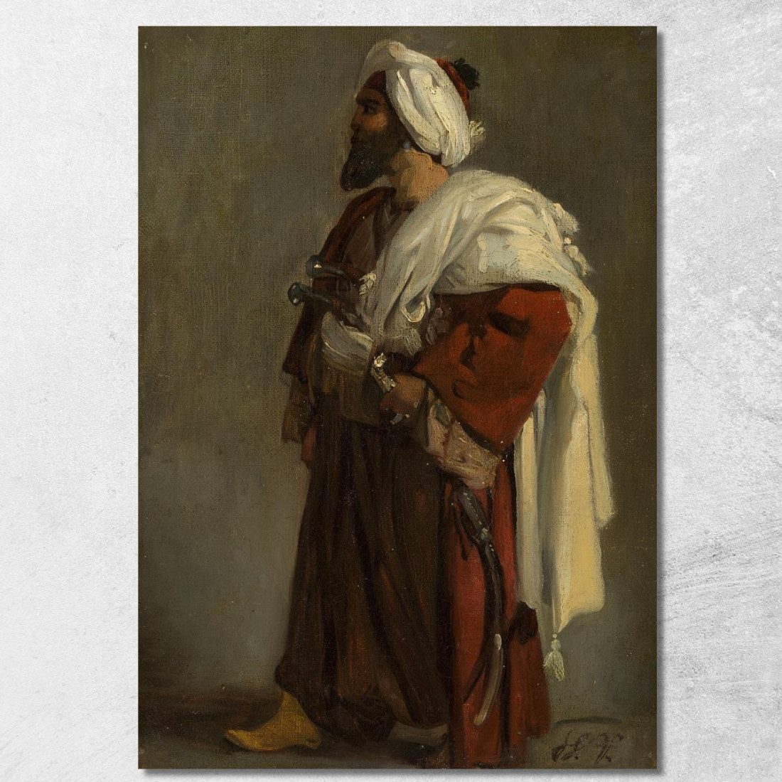 Guerriero Arabo Horace Vernet hvr7 quadro stampato su tela Guerriero Arabo Horace Vernet hvr7 quadro stampato su tela