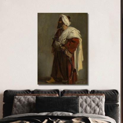 Guerriero Arabo Horace Vernet hvr7 quadro stampato su tela