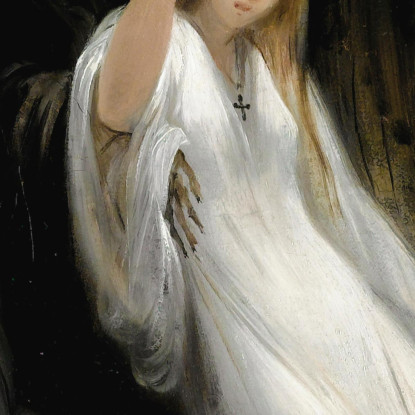 La Morte E La Fanciulla Horace Vernet hvr11 quadro stampato su tela