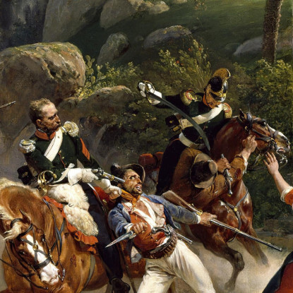 Briganti Italiani Sorpresi Dalle Truppe Papali Horace Vernet hvr15 quadro stampato su tela