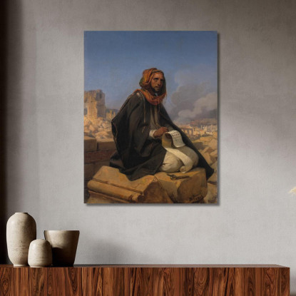 Geremia Sulle Rovine Di Gerusalemme Horace Vernet hvr17 quadro stampato su tela