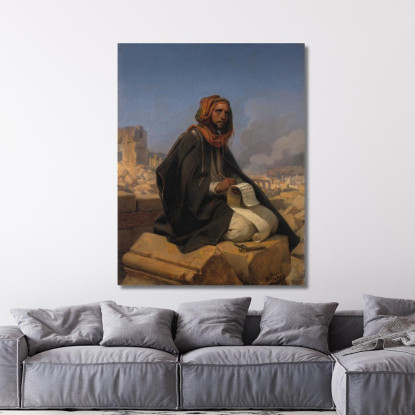 Geremia Sulle Rovine Di Gerusalemme Horace Vernet hvr17 quadro stampato su tela