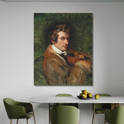 Ritratto Di Charles Auguste De Bériot Horace Vernet hvr27 quadro stampato su tela