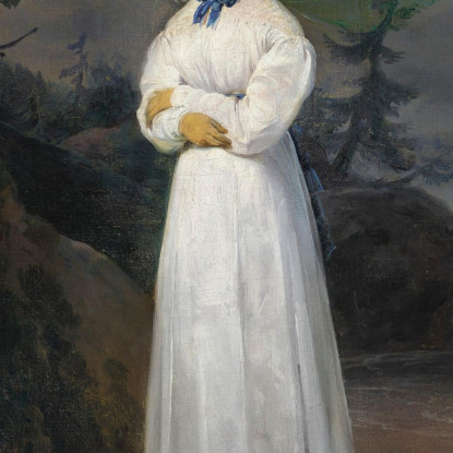 Ritratto Della Vedova Contessa Jean-Henri-Louis Greffulhe Horace Vernet hvr30 quadro stampato su tela
