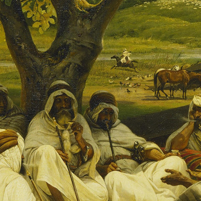 Il Narratore Arabo Horace Vernet hvr34 quadro stampato su tela