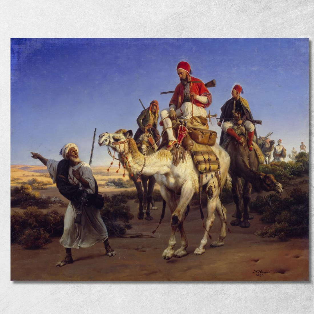 L'Artista E I Suoi Compagni In Viaggio Nel Deserto Horace Vernet hvr35 quadro stampato su tela L'Artista E I Suoi Compagni In Viaggio Nel Deserto Horace Vernet hvr35 quadro stampato su tela