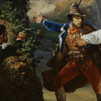 Il Brigante Tradito Horace Vernet hvr37 quadro stampato su tela