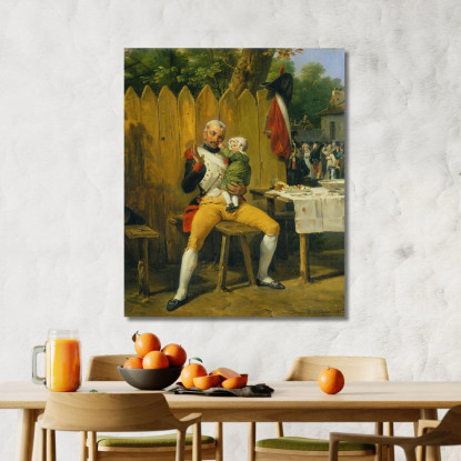 Il Veterano A Casa Horace Vernet hvr47 quadro stampato su tela