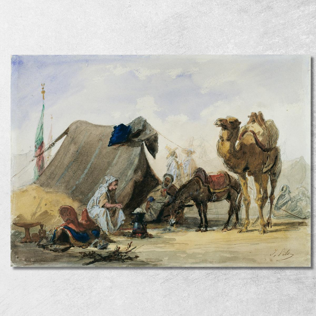 Un Accampamento Arabo Isidore Pils ipl1 quadro stampato su tela