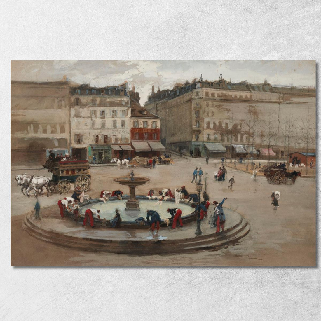 Lavanderia A Place Pigalle Marzo 1871 Isidore Pils ipl10 quadro stampato su tela Lavanderia A Place Pigalle Marzo 1871 Isidore Pils ipl10 quadro stampato su tela